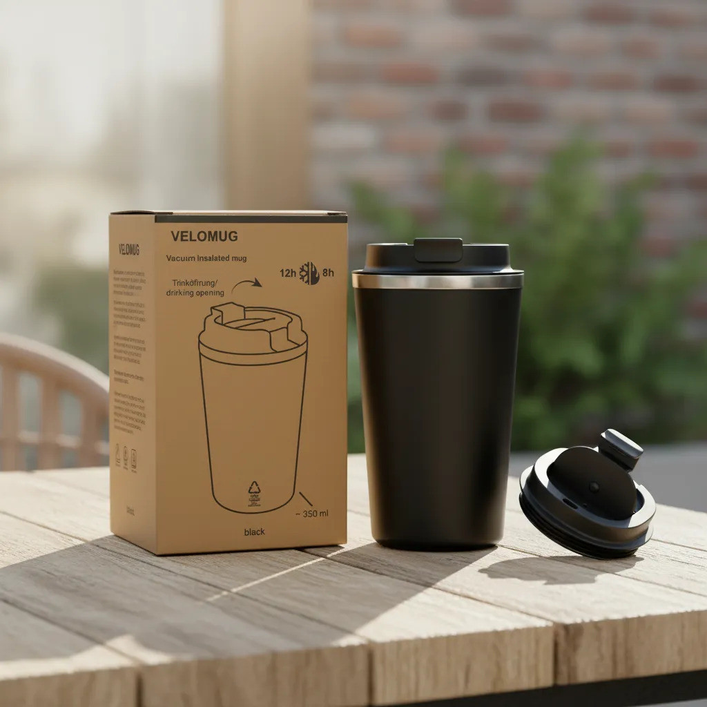 Velomug Copo Térmico Inox Para Café 350ml