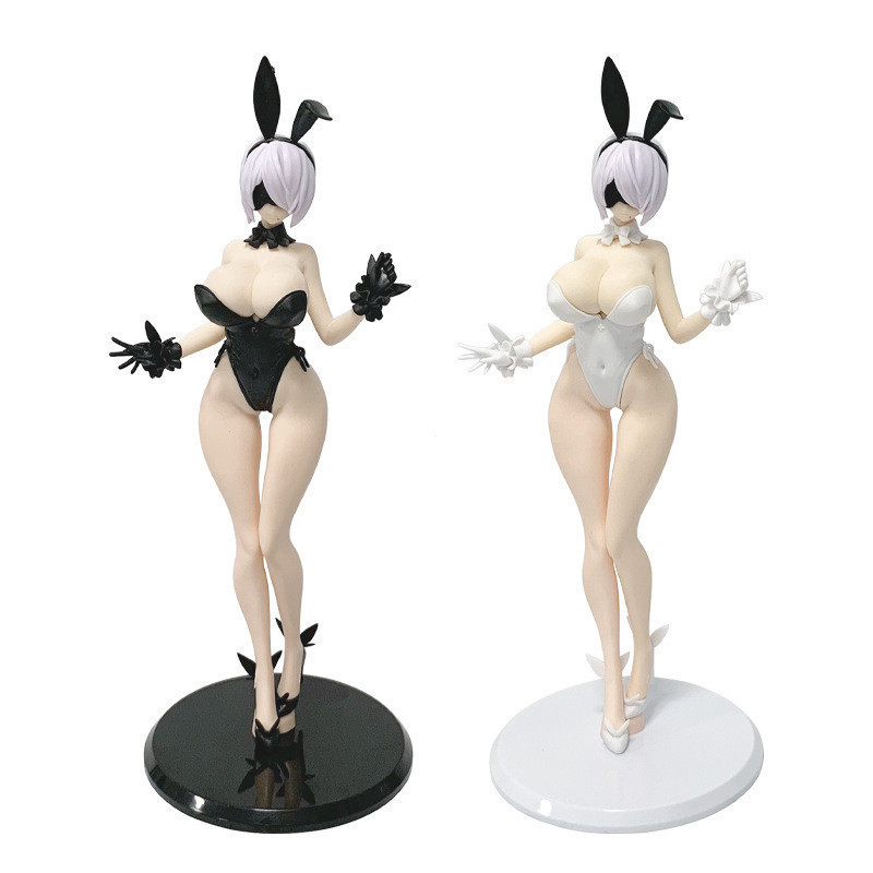 O personagem do jogo "NieR: Automata" - YoRHa No. Duas figuras sensuais de coelhinhas em PVC, tipo B, modelo 1DWM