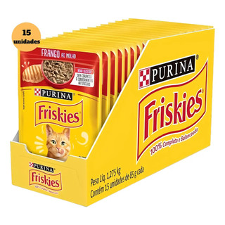 Ração Úmida Gatos Adultos Friskies Frango Ao Molho 85g 15un