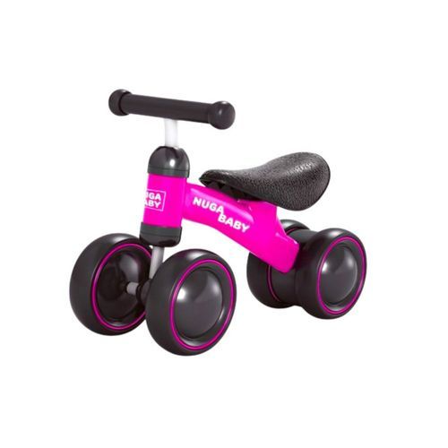 Bicicleta Balance Bike Infantil Quatro Rodas Rosa Equilibrio Diversao Aprendizado