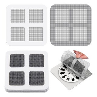 Filtro de Ralo Descartável – Tela Adesiva Protetora Anti-Odor Insetos para Pia Banheiro 10x10cm /15x15cm