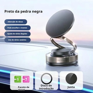 360 ° Dobrável Suporte para telemóvel Dupla Face Vácuo Magnético Carro Montado Suporte De Adsorção