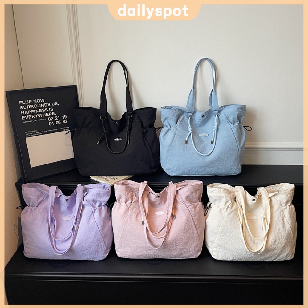 Bolsa De Ombro Feminina De Nylon De Grande Capacidade Para Trabalho , Praia , Viagens E Compras [dailyspot.br]