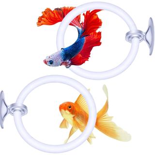 Styquenzer 2 Peças Acessórios para Aquários de Peixes Betta, Brinquedos de Enriquecimento para Betta, Anel de Alimentaçã