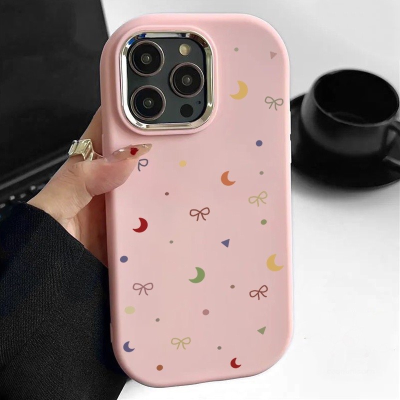 Estrelas Lua Doce Cor Caso De Telefone Para Samsung Galaxy A17 A07 A12 A13 A36 A26 A03S A04 A05 A05S A52 A52S A53 A32 A7