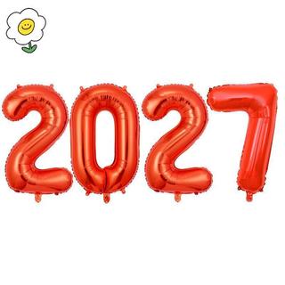 maoting } Balões Laminados De 2027 Números , Decoração Reutilizável Multicolorida De 16/32 Polegadas Para Festa De Feria