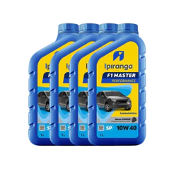 Kit de 4 Óleos Lubrificante Ipiranga F1 Master Performance 10w40 SP 1L