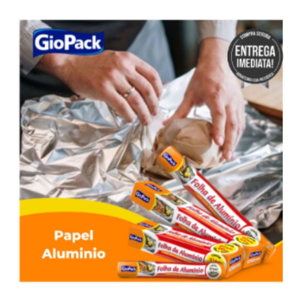 Kit 2 Rolos | Papel Alumínio Resistente p/ Cozinha e Churrasco, 30cm e 45cm, Uso Doméstico e Profissional — imagem 2 de 2