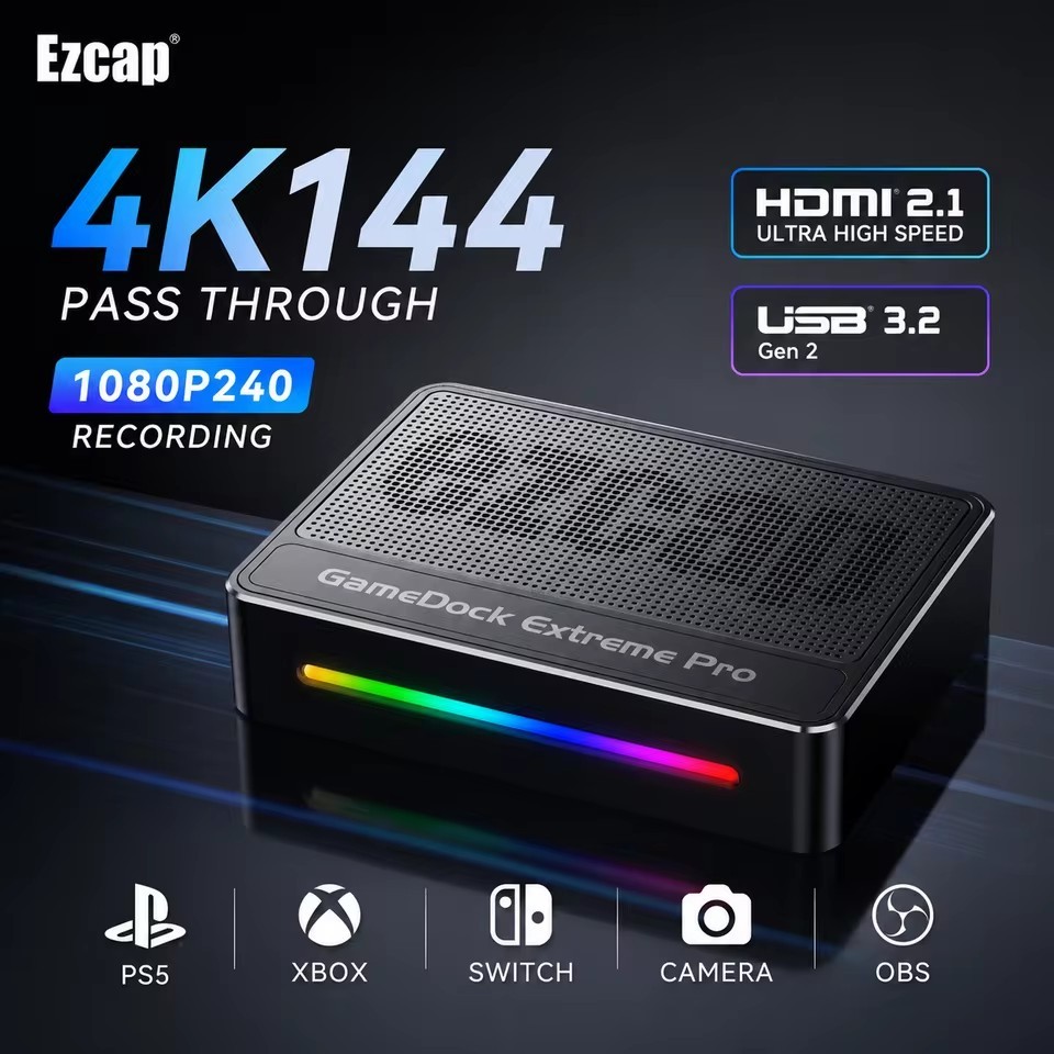 Placa De Captura De Vídeo Ezcap401 HDMI USB3.2 HDMI2.1 4K144 HDR VRR 1080P240 Gr