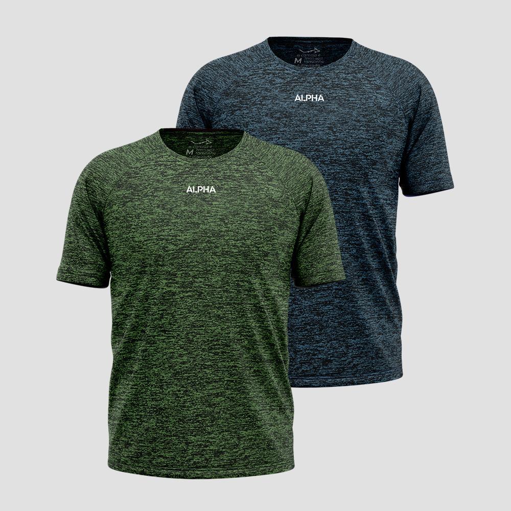 Kit 2 Camisetas Dry Alpha Co Masculina