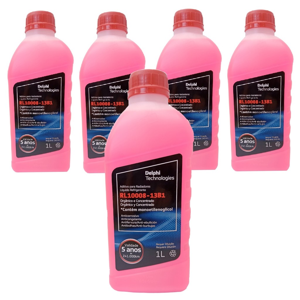 5 Litros Aditivo Radiador Concentrado Rosa Delphi RL10008