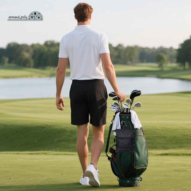 Para Saco De Armazenamento De Bola De Golfe-Design Portátil De 3 Peças , Inclui Vários Bolsos Com Zíper Acessórios , Ade