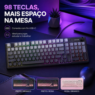 FURYCUBR Wireless RGB Gaming Keyboard Durable Battery LED Lighting High Performance Gaming Office