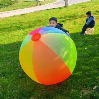 Bola de praia de grandes dimensões, gramado gigante, jogo ao ar livre, correspondência de cores, bola para pais e filhos