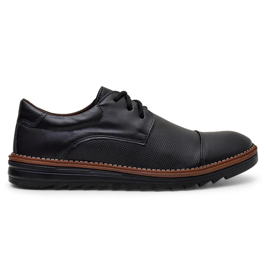 Sapato Social Masculino Derby Oxford Casual Confortável Trabalho
