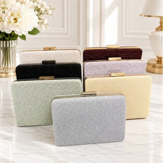 Bolsa Clutch Feminina Festa Luxo com Brilho Glitter Carteira de Mão Casamento Formatura Madrinha Eventos Festas