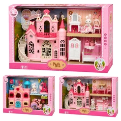 Casinha Boneca Coelho Brinquedo Infantil Kit Castelo Parque Móveis Cenário Hopjoy Maxi Toys