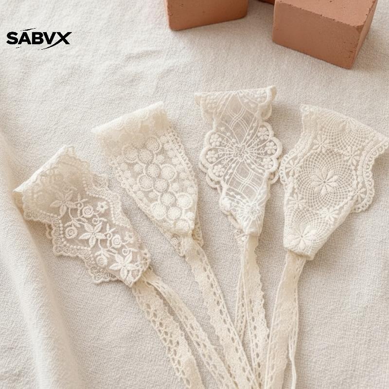 SABVX Renda Coreana Bebê Requintado Flor Branca Bordado Leve Recém-Nascido Headwear Para Menina Aniversário Fotografia P