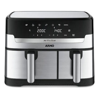Fritadeira Elétrica Air Fryer Arno Dual 1800W 5,2/3,1L 127V Inox Afd2