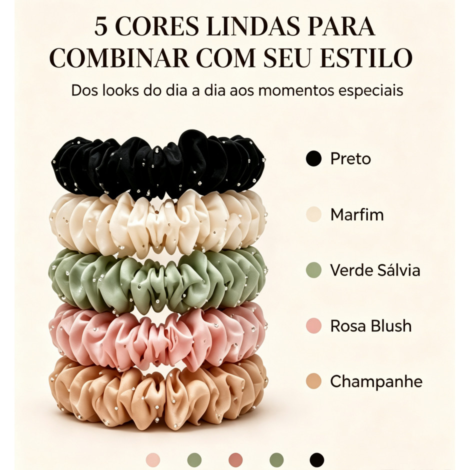 Scrunchie Feminino com Laço