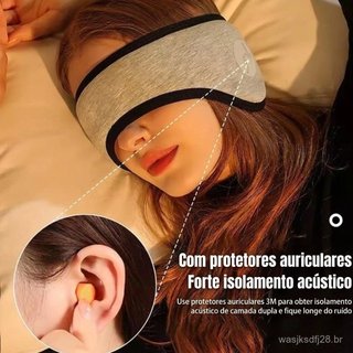 Máscara para Olhos SH com Tampões de Ouvindo - Redução de Ruído, Ajuste Personalizado, Muito Confortável