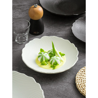 Fabricante de prato fosco estilo japonês, prato de salada de cerâmica doméstica, utensílios de mesa de alta qualidade, p