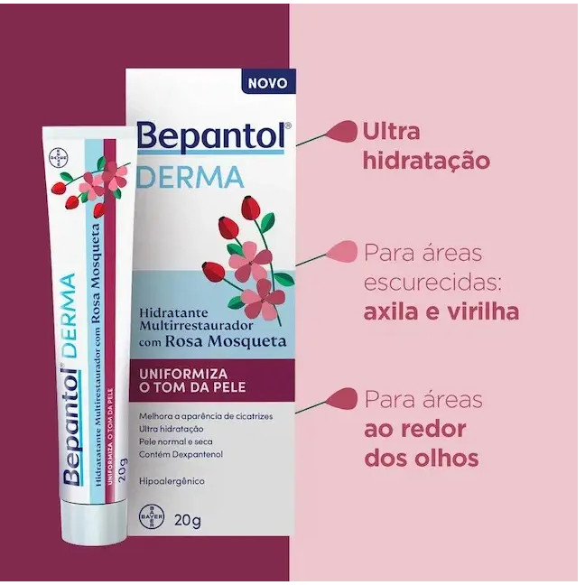 Hidratante Multi Com Rosa Mosqueta Bepantol Derma 20g