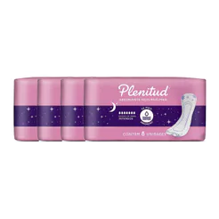 Kit 4 Absorvente Noturno Maxi Plenitud para para Escapes de Urina sem Abas 8 Unidades