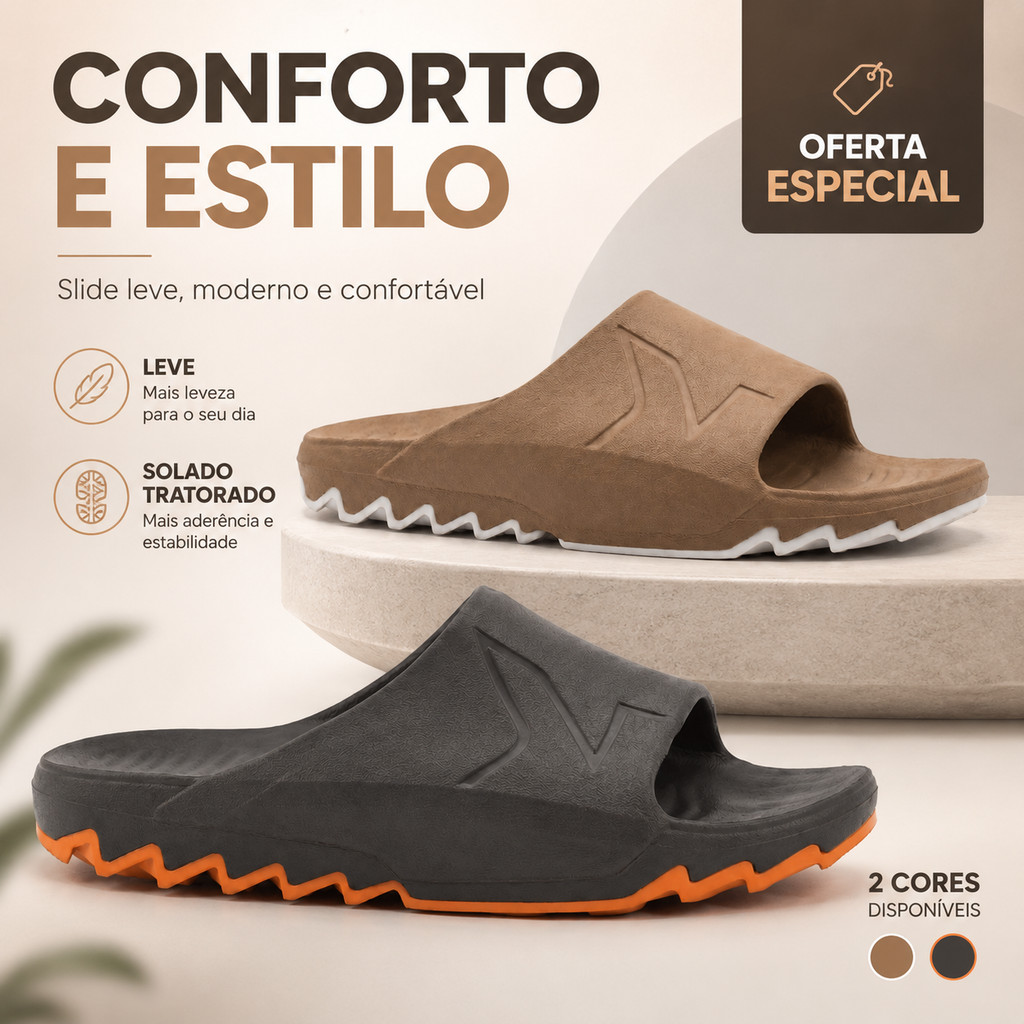 Chinelo Nuvem Masculino Slide Casual Perfeito Para Andar em Casa com Muito Mais Conforto Sempre