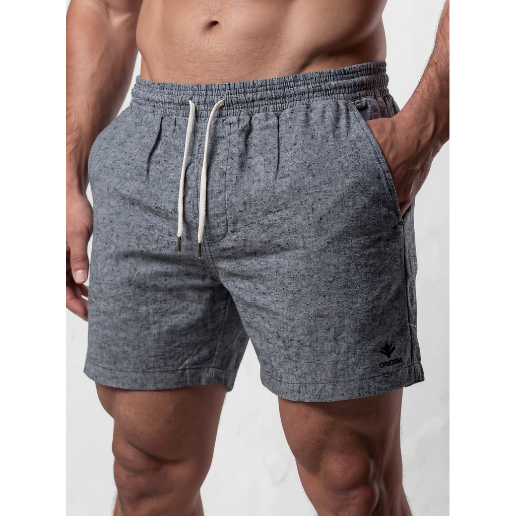 Kit 2 Bermudas Masculinas Linho Elastano Praiana Confortável Verão — Leluh