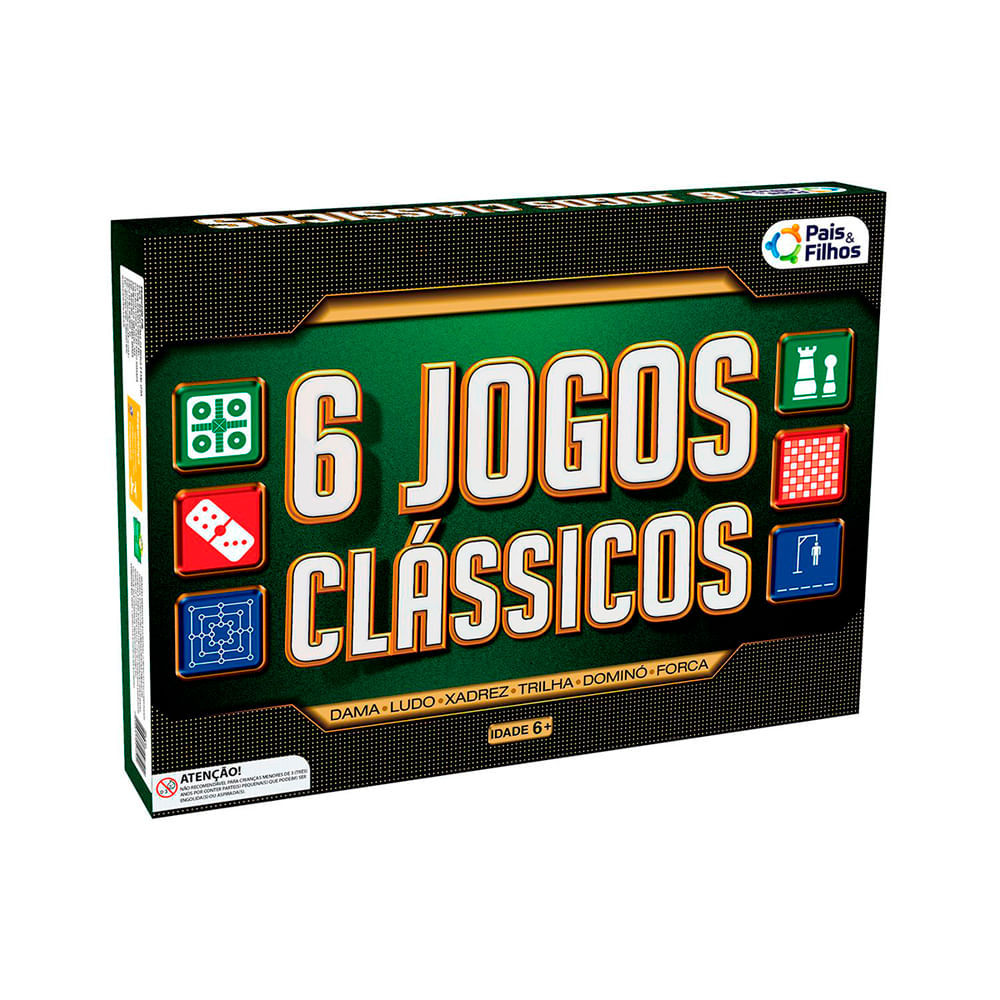 Kit com 6 Jogos Clássicos Pais e Filhos