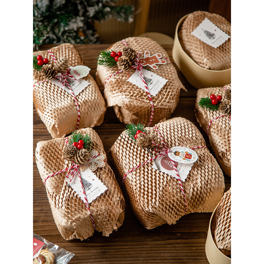 Buquê artesanal de maçã de natal criativo, pacote de Material diy, conjunto completo de papel de embrulho, presente de v