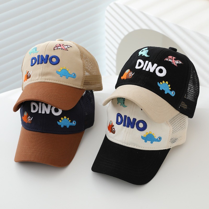 2-8 crianças chapéu dinossauro bordado meninos meninas boné de beisebol novo desenho animado bebê chapéu de sol