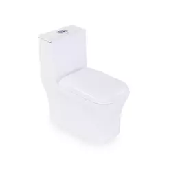 Kit Vaso Sanitário Monobloco Modaza Domus, Duplo Acionamento 3/6 Litros, Branco