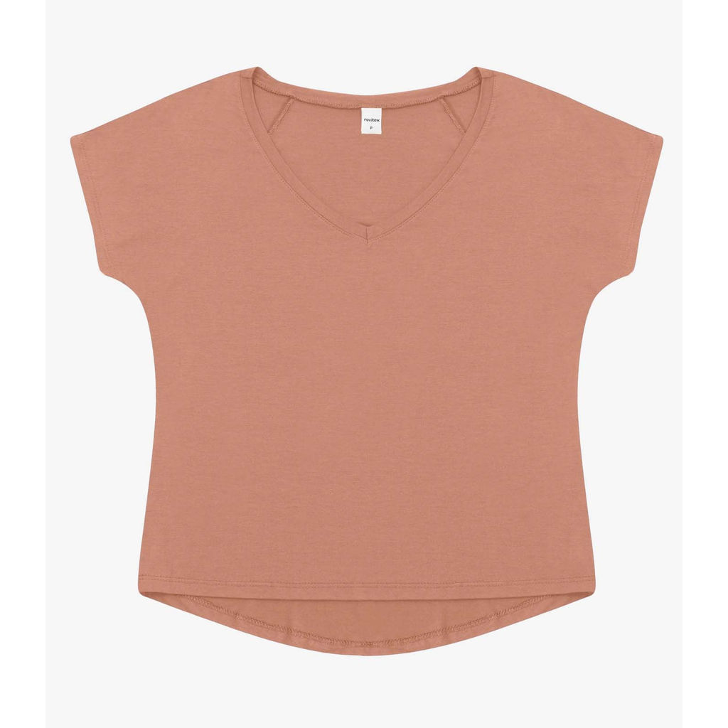 Blusa Feminina Viscotorcion Rovitex Marrom