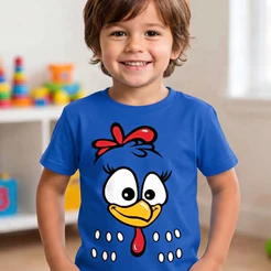 Camiseta Infantil Mundo da Pintadinha - Camisa Dia Das Crianças Estampa Galinha Pintadinha 100% Algodão
