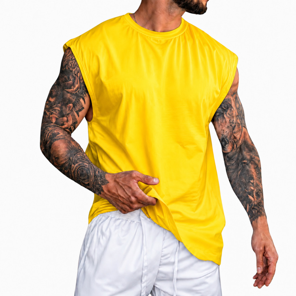 Regata Machão Oversized  Lisa 100% Algodão Camiseta Cavada Musculação Streetwear Treino Academia