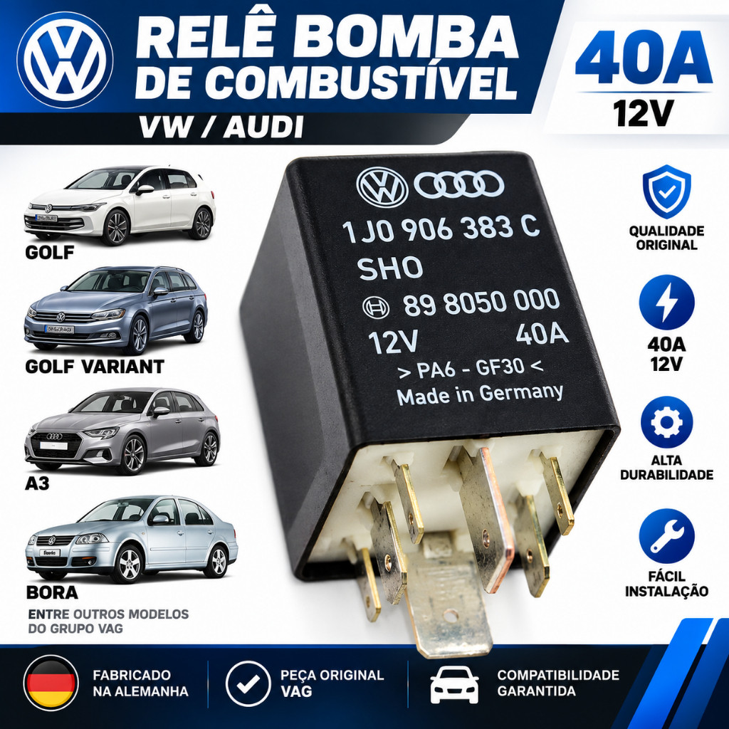 Relê Bomba De Combustível Vw Golf Golf Variant 40a 12v 7t