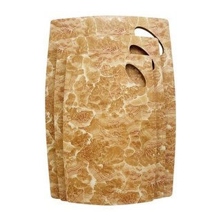 Tábuas Corte Retangulares MDF 3 Peças Sortida Marmorizada TOP RIO