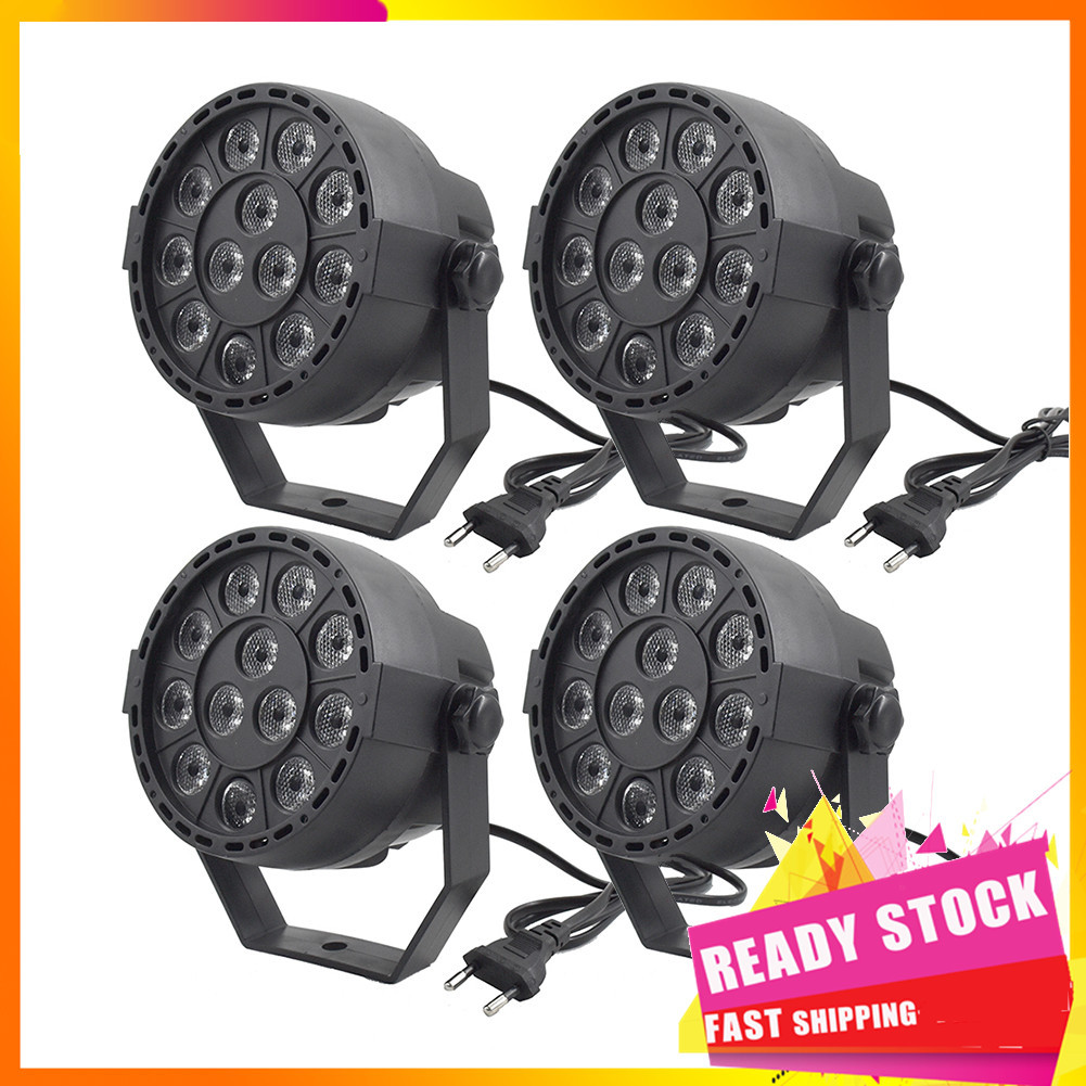 gfgfgfgg Lâmpada de luz de palco LED RGBW PAR Luzes 12pcs LEDs 12W Auto DMX512 Disco ativado por som para DJ Party