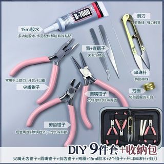 Diy artesanal alicate conjunto de ferramentas desdentado nariz redondo nariz plano multifuncional agulha nariz alicate K