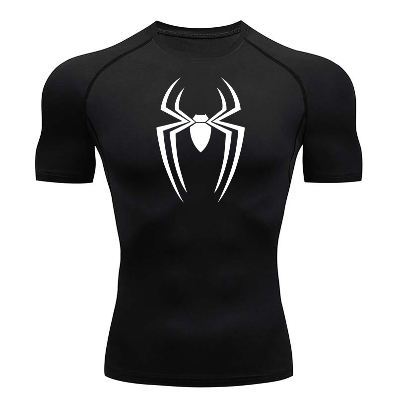 Camisa de Compressão Esportiva Masculina – Camiseta de Manga Curta Leve e Respirável para Boxe e Musculação