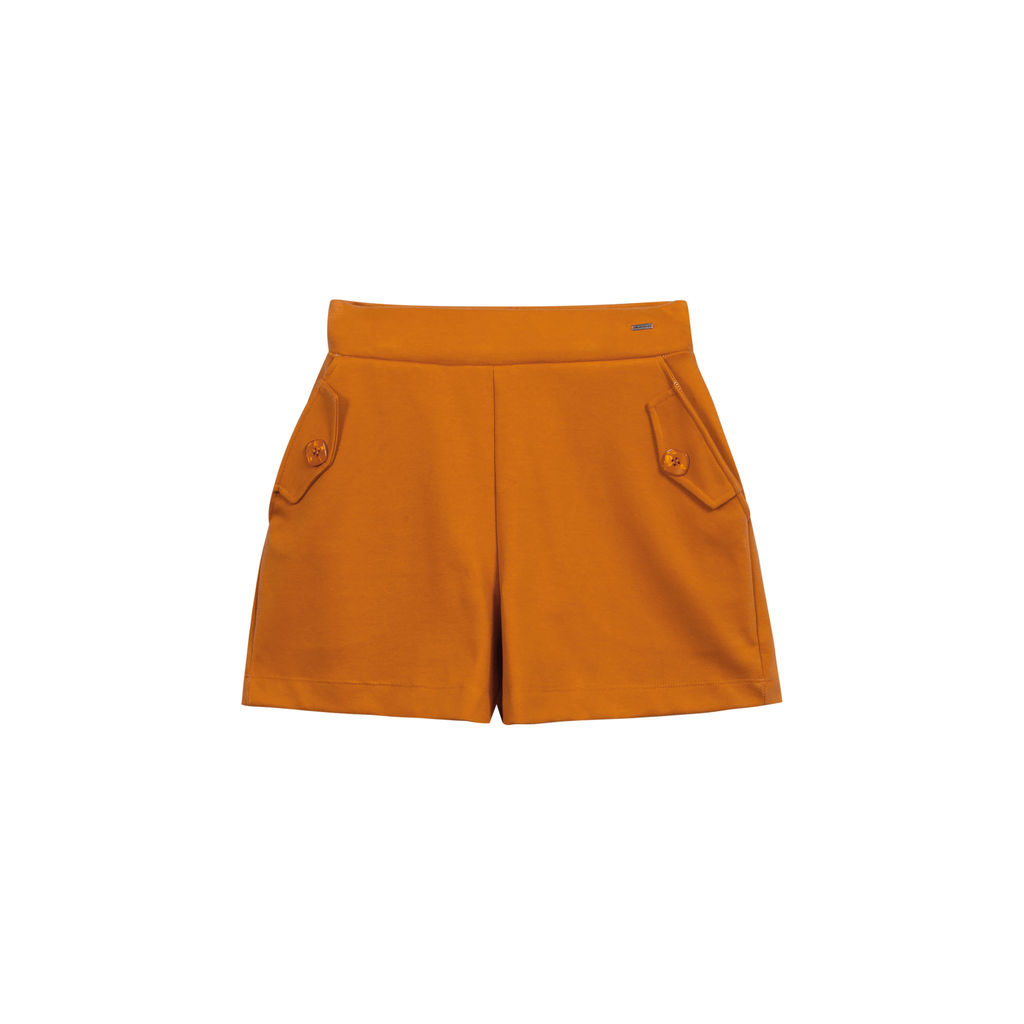 Short Feminino Em Moletom Marialícia Laranja · foto 2