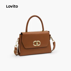 Lovito Elegante Bolsa de Ombro Pequena Metálica para mulheres HUFB125FX013