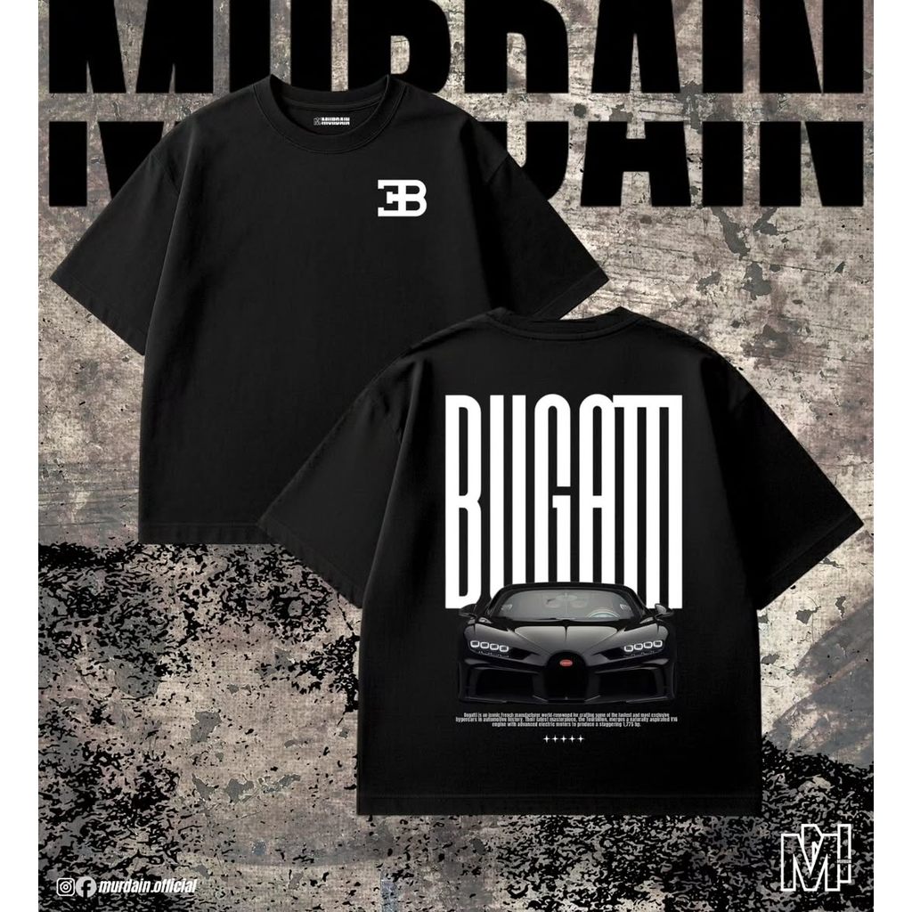 Camiseta Bugatti Carro Esportivo Masculina Oversized Streetwear Casual