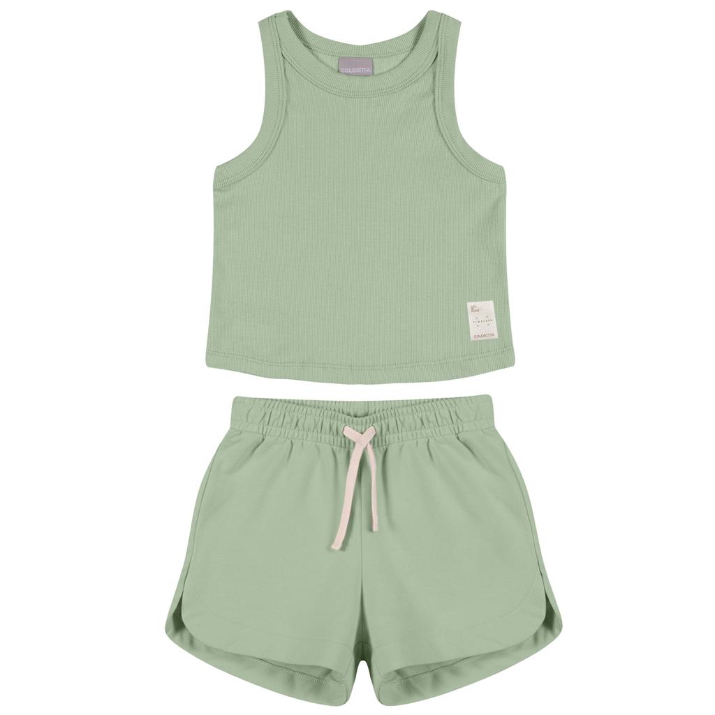 Conjunto Infantil Menina Regata Timeless Colorittá Verde
