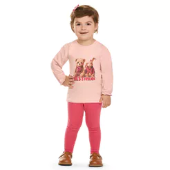 Conjunto Infantil Menina Best Friends Elian Rosa