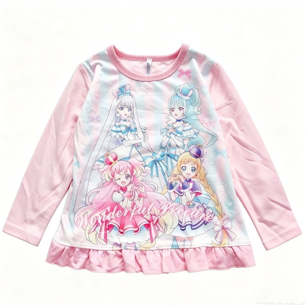 Comércio exterior pedido japonês meninas camiseta de manga comprida primavera outono estilo crianças moda versão coreana