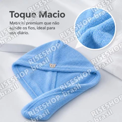 4 KIT Toalha De Cabelo Banho, Toalha Grossa Mágica Para Secar Cabelo De Microfibra Grossa Touca Pós