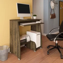 Mesa para Computador Escrivaninha Pixel 100% MDF 69cm Pinho Marrom Pinho